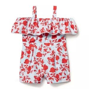 Janie and jack floral cold shoulder romper size 18-24m
